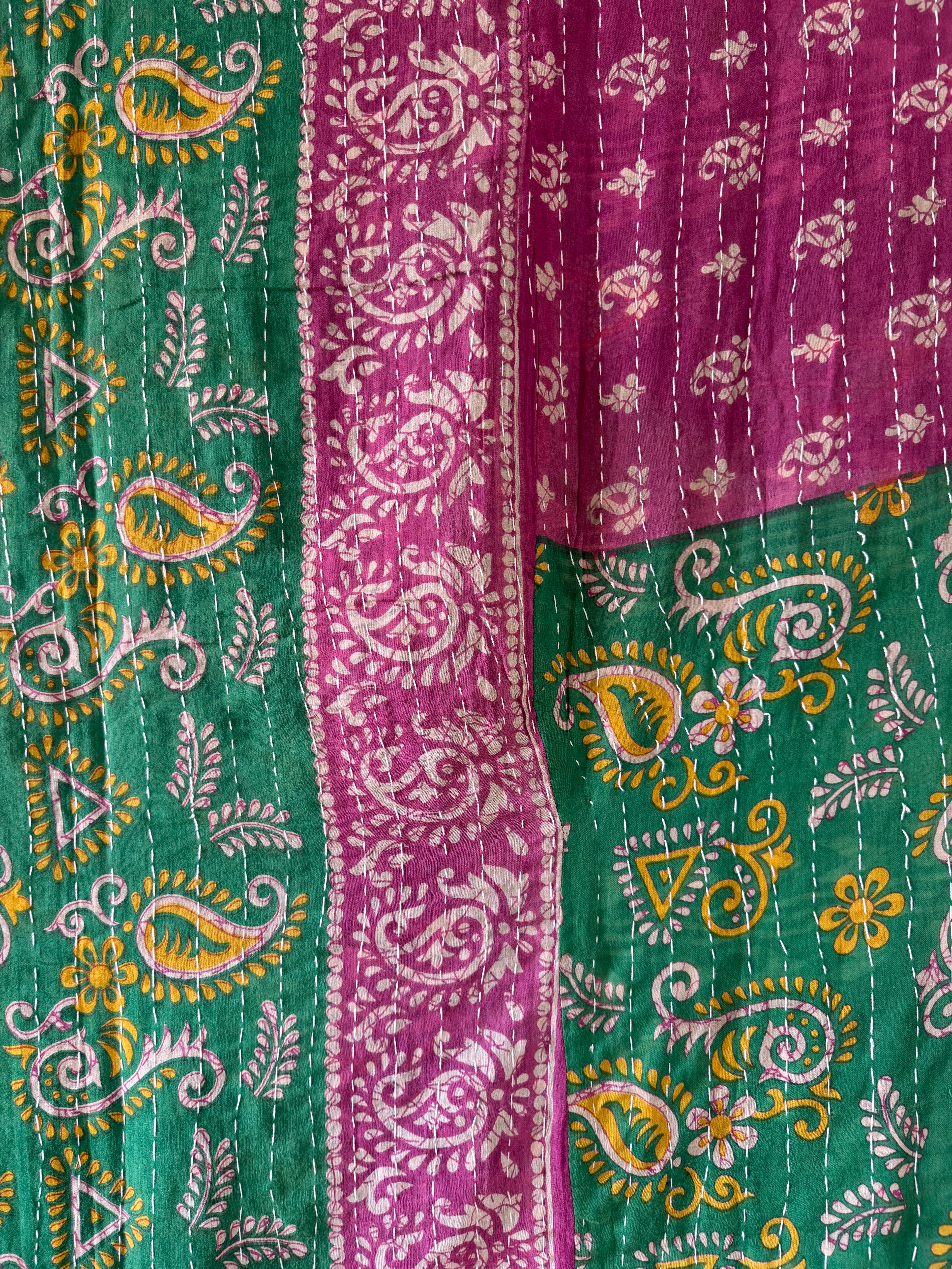 Kantha quilt - BIG stitch 16