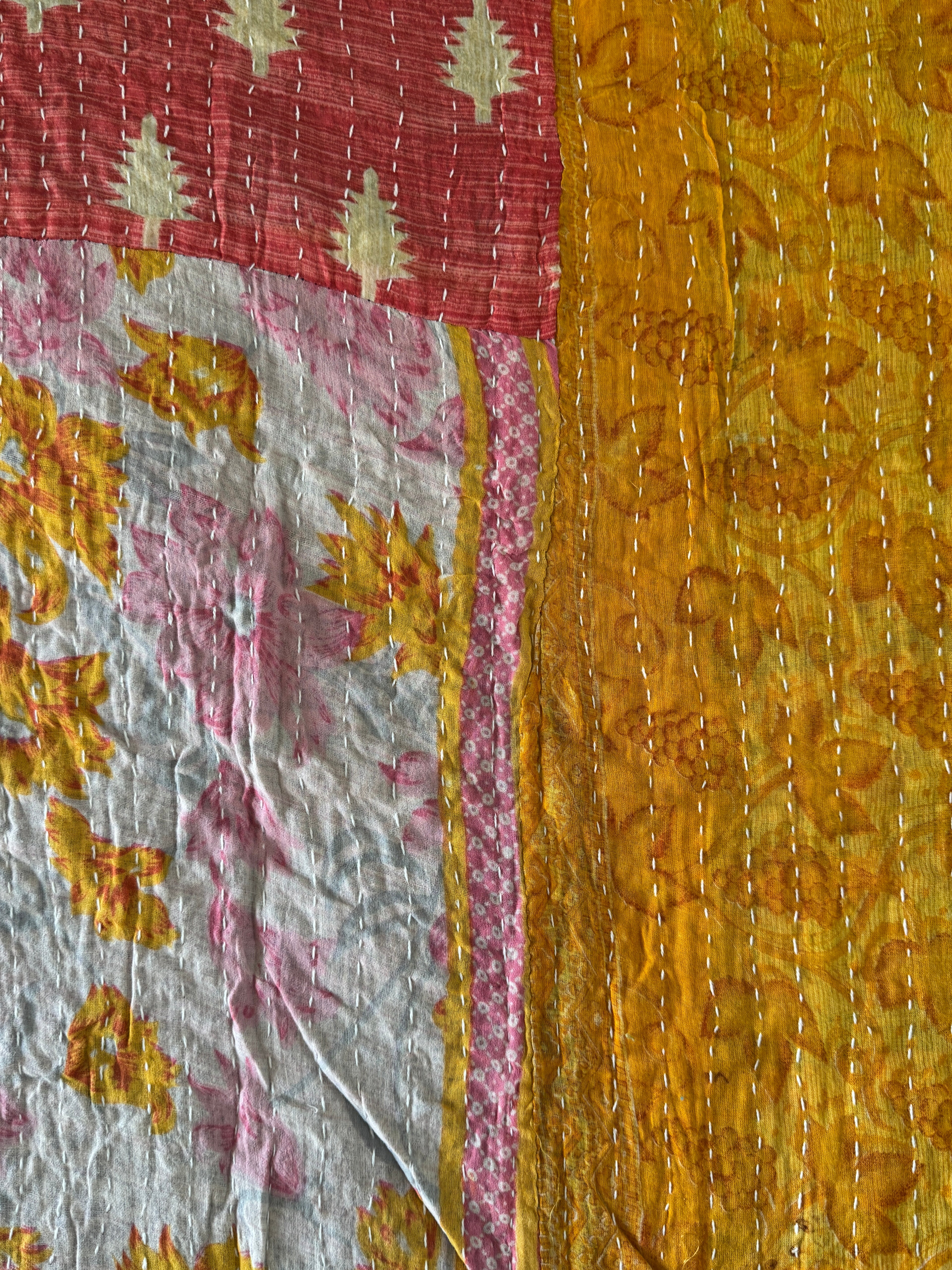 Kantha quilt - BIG stitch 18