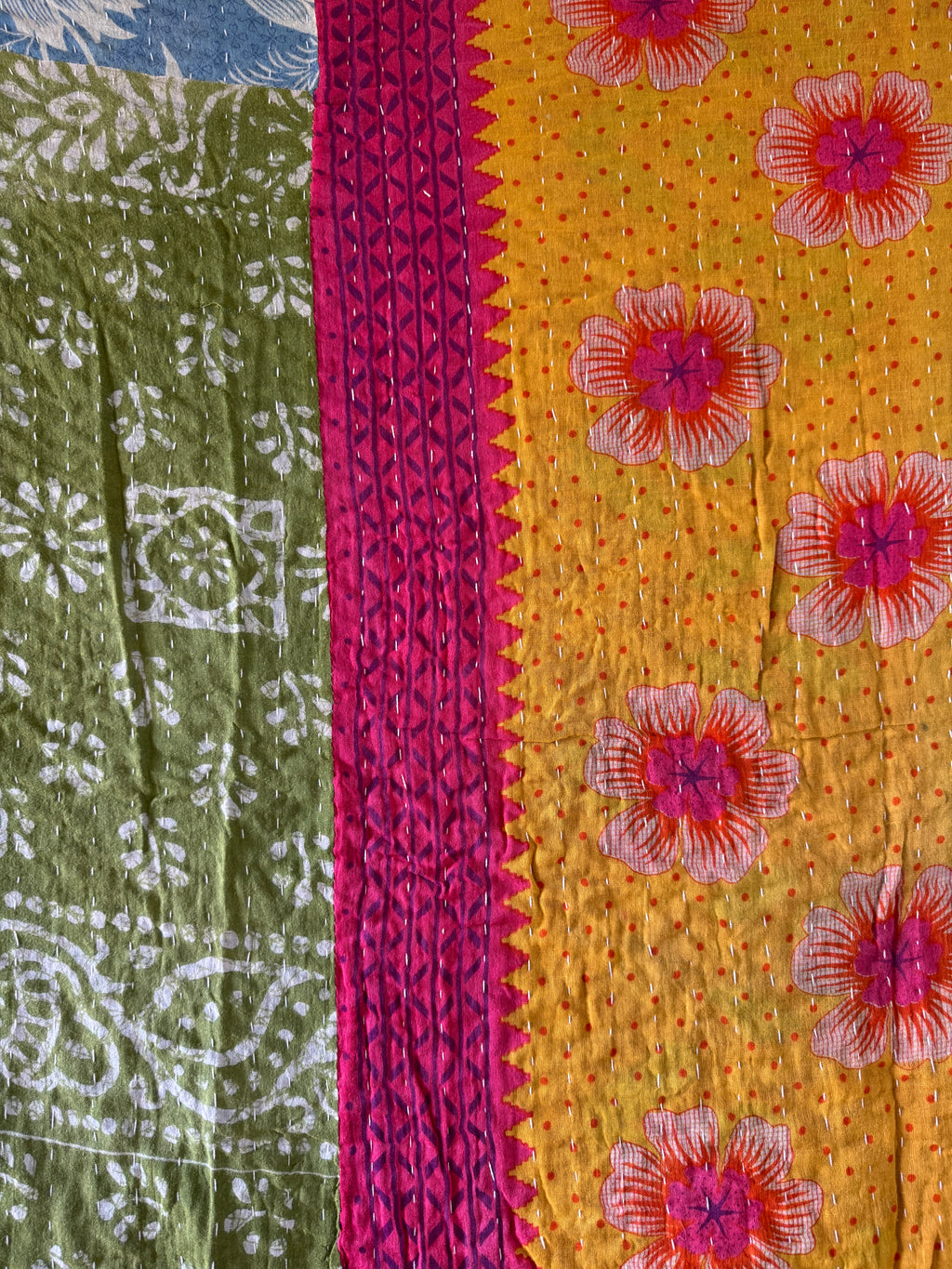 Kantha quilt - BIG stitch 20