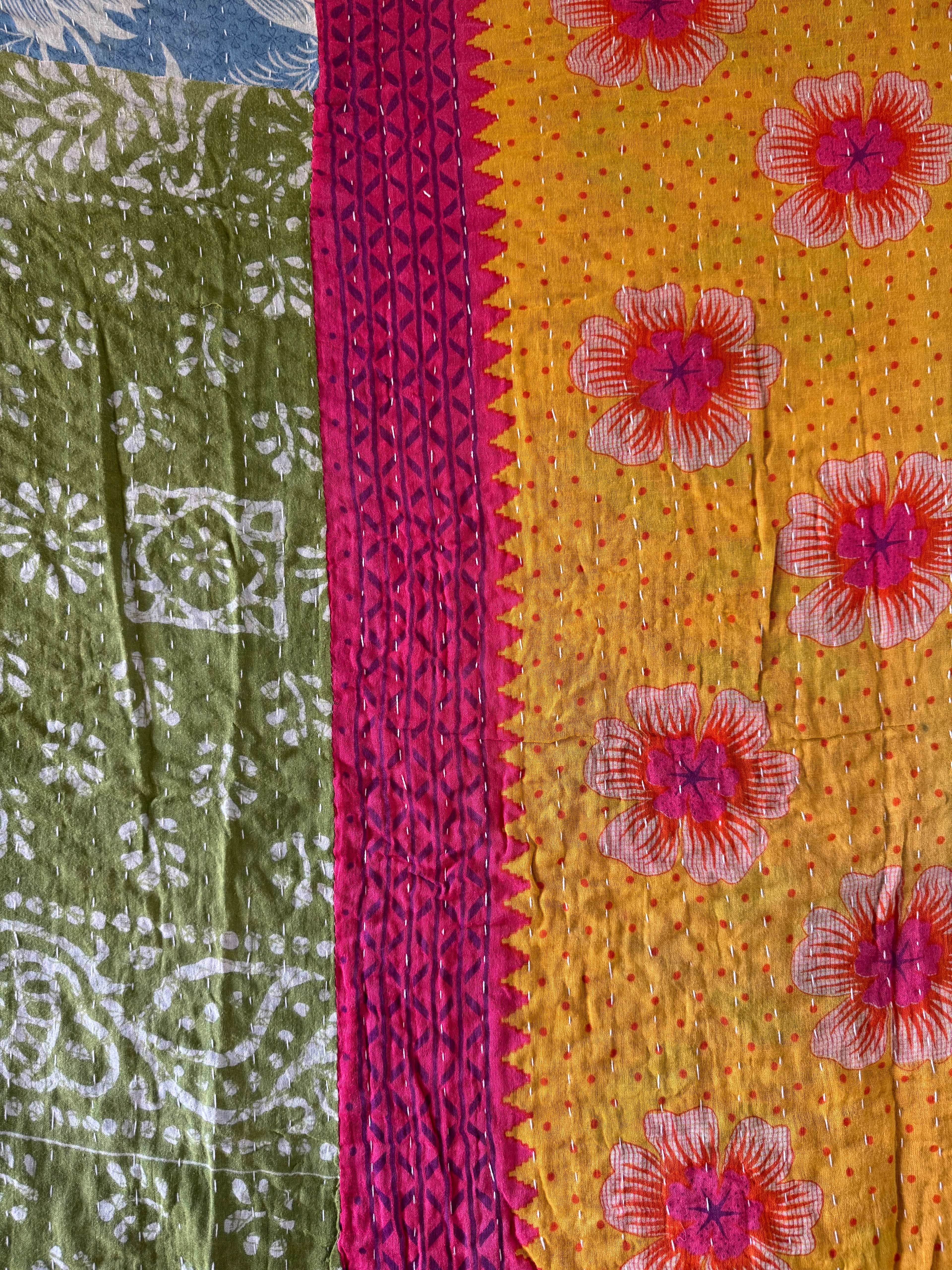 Kantha quilt - BIG stitch 20