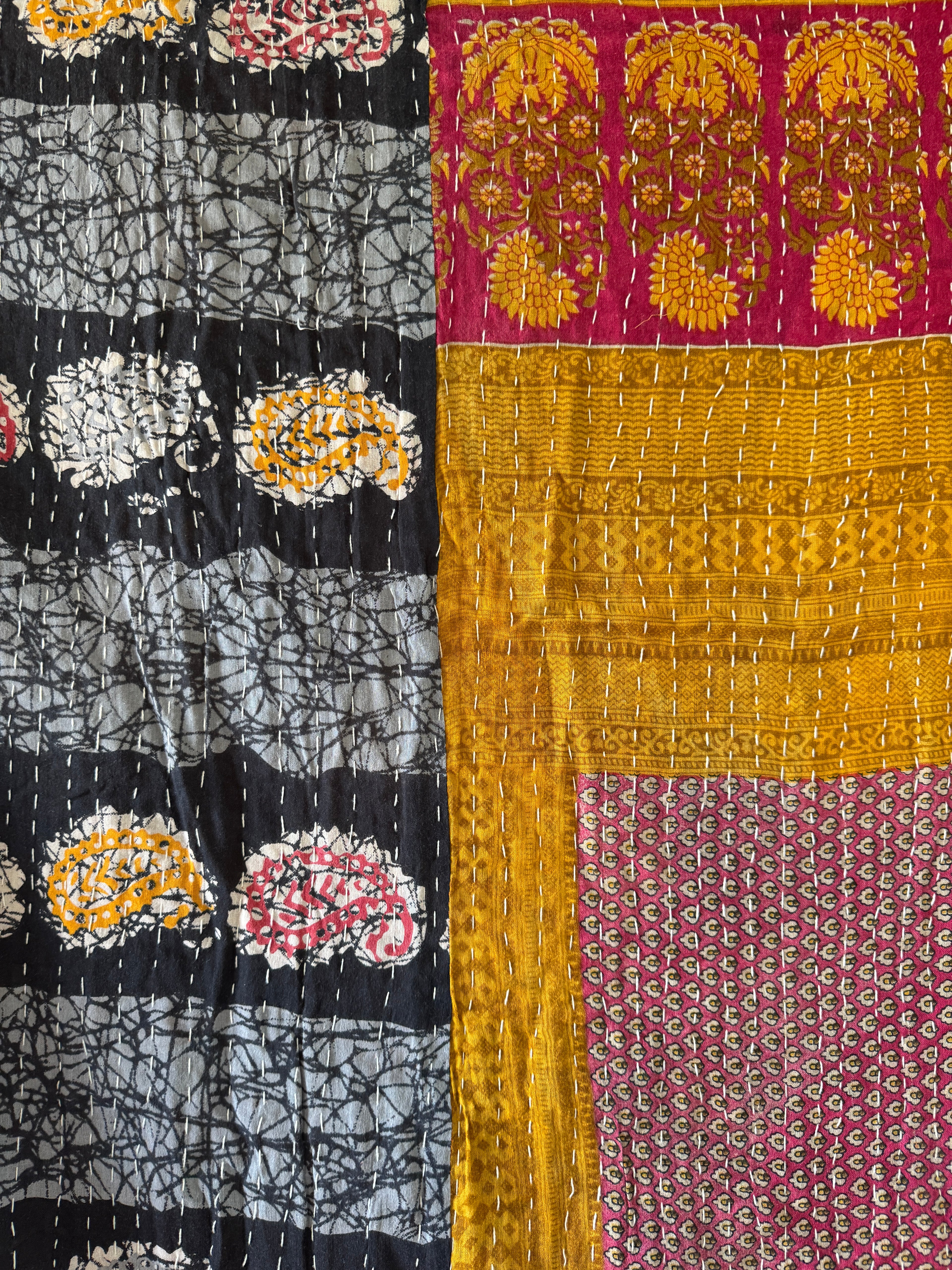 Kantha quilt - BIG stitch 21
