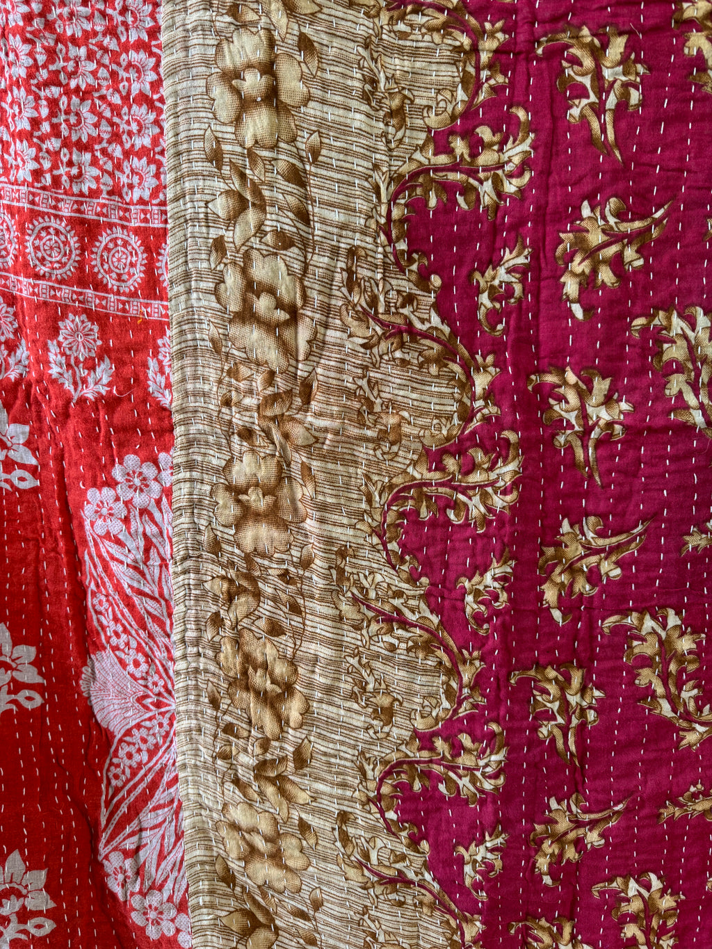 Kantha quilt - BIG stitch 21