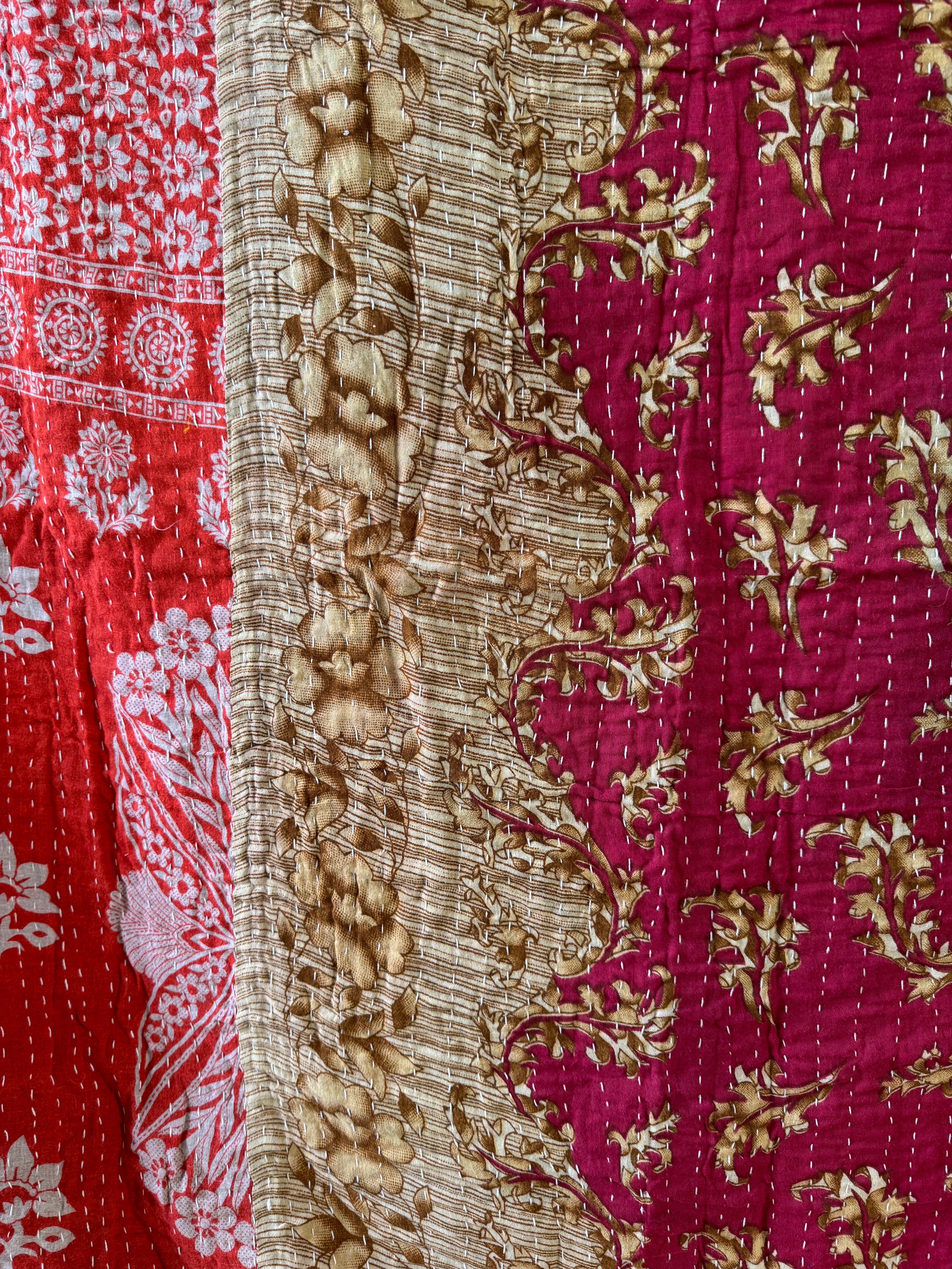 Kantha quilt - BIG stitch 21