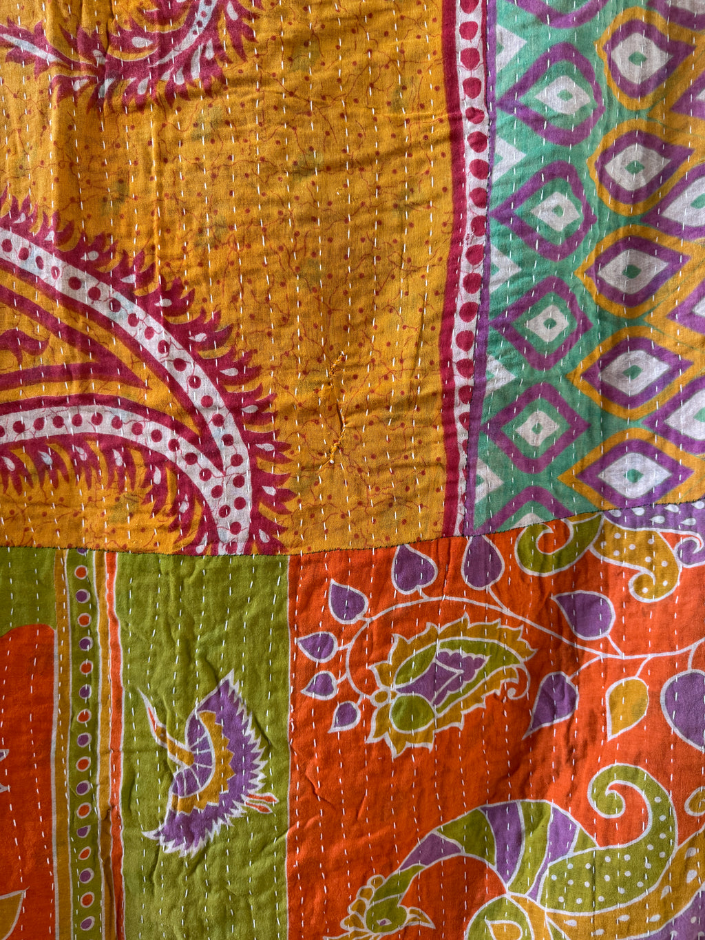 Kantha quilt - BIG stitch 22