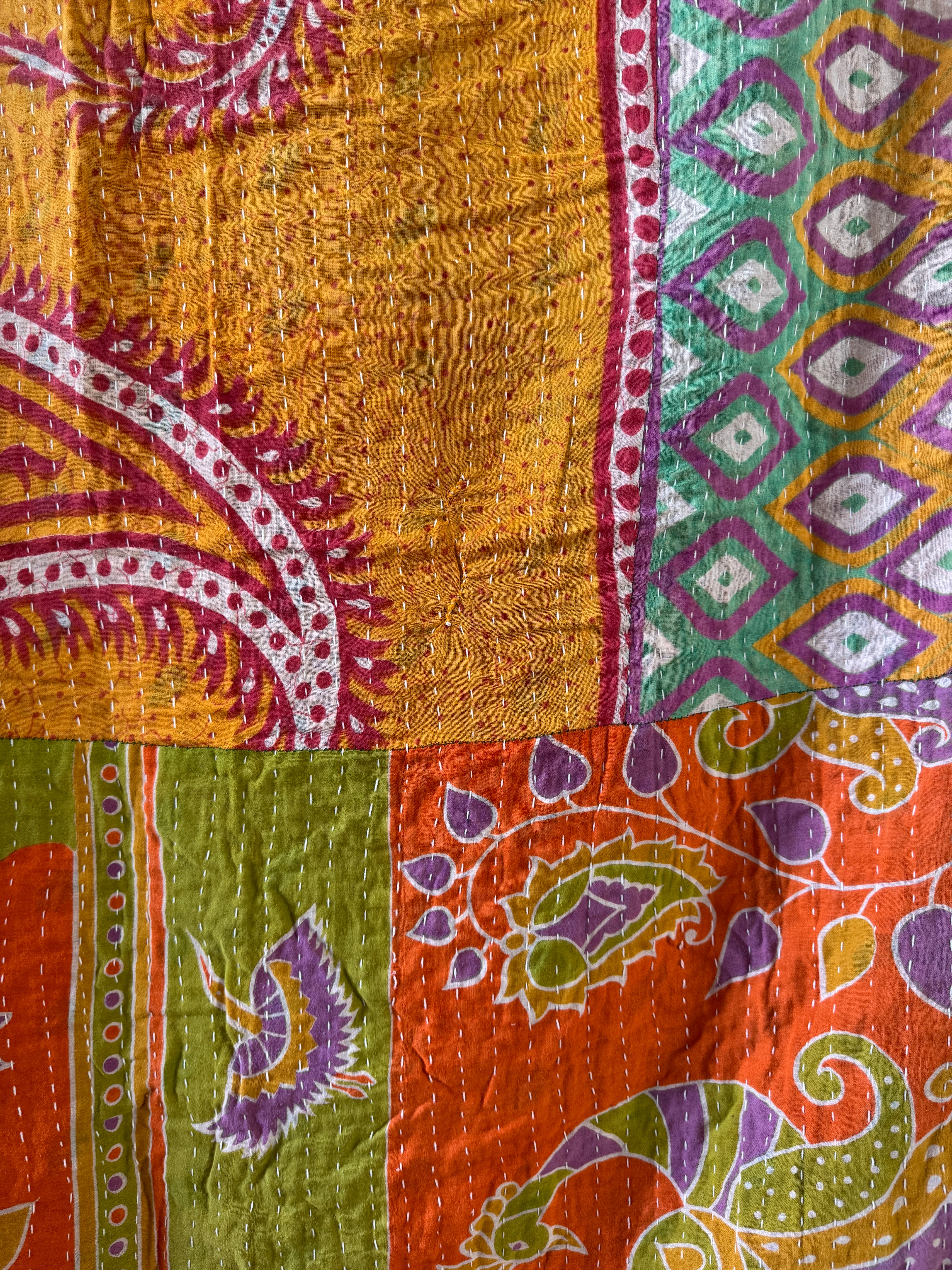 Kantha quilt - BIG stitch 22