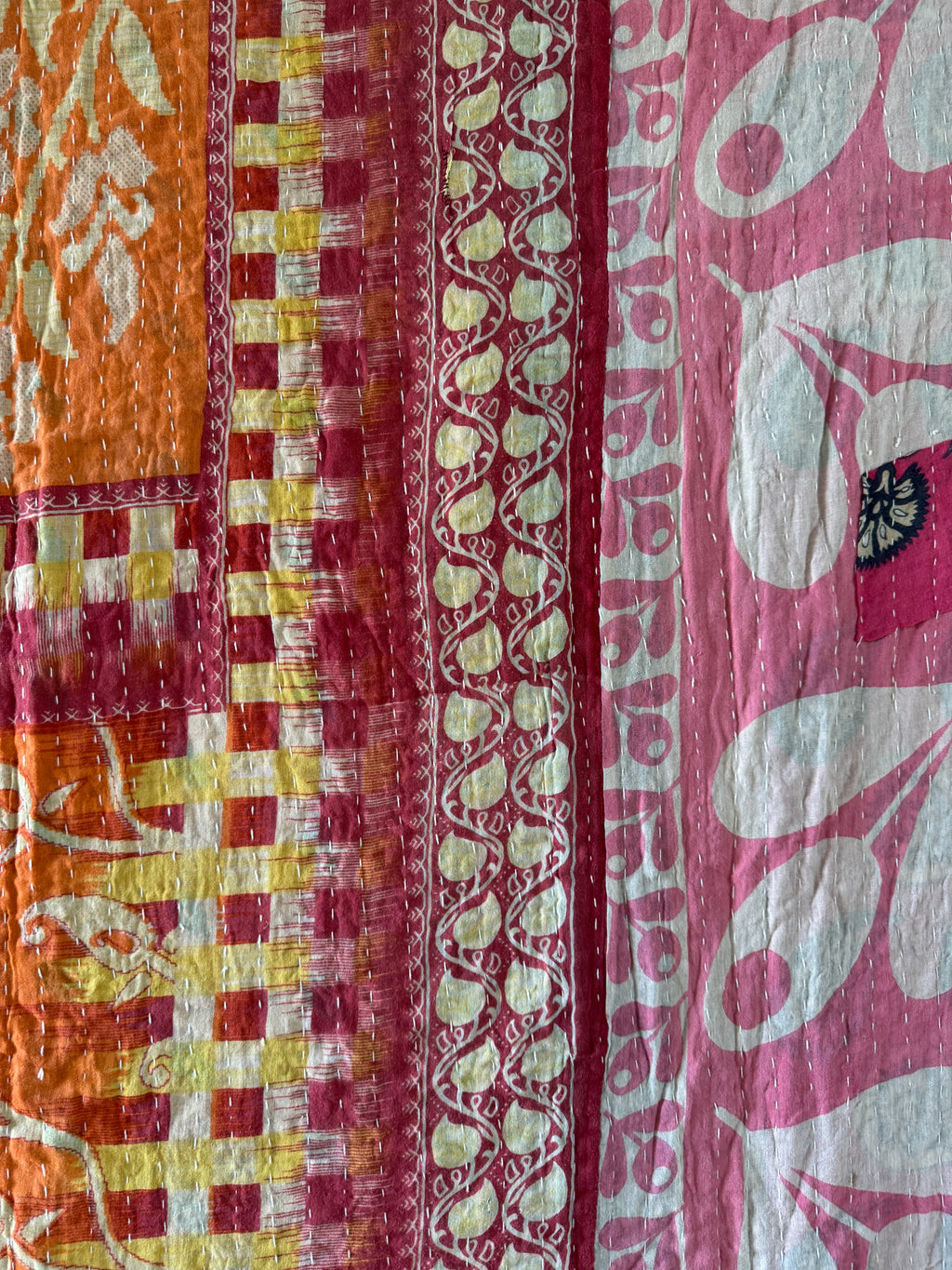 Kantha quilt - BIG stitch 22