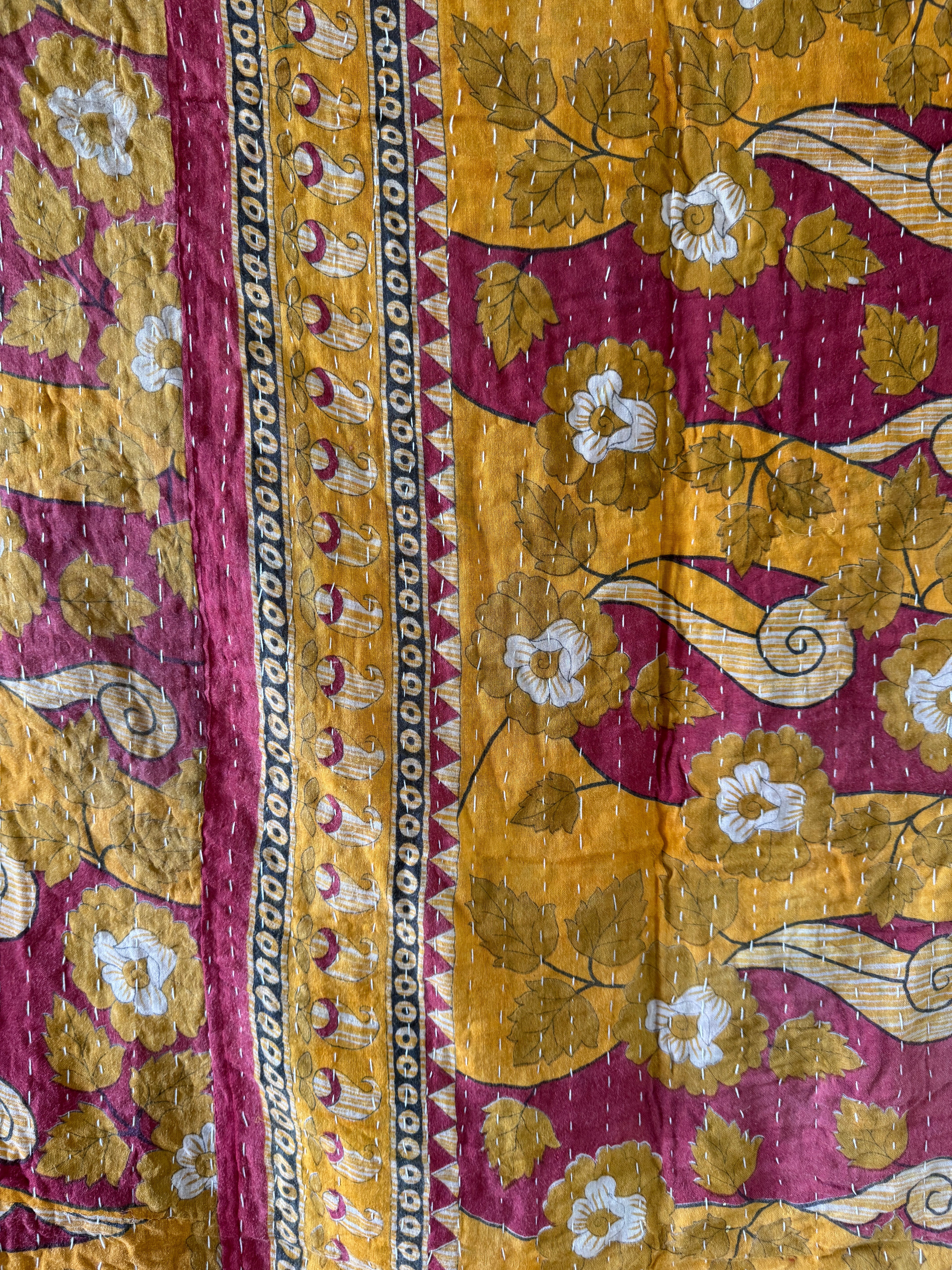 Kantha quilt - BIG stitch 24