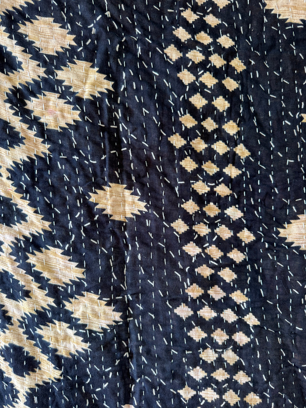 Kantha quilt - BIG stitch 24