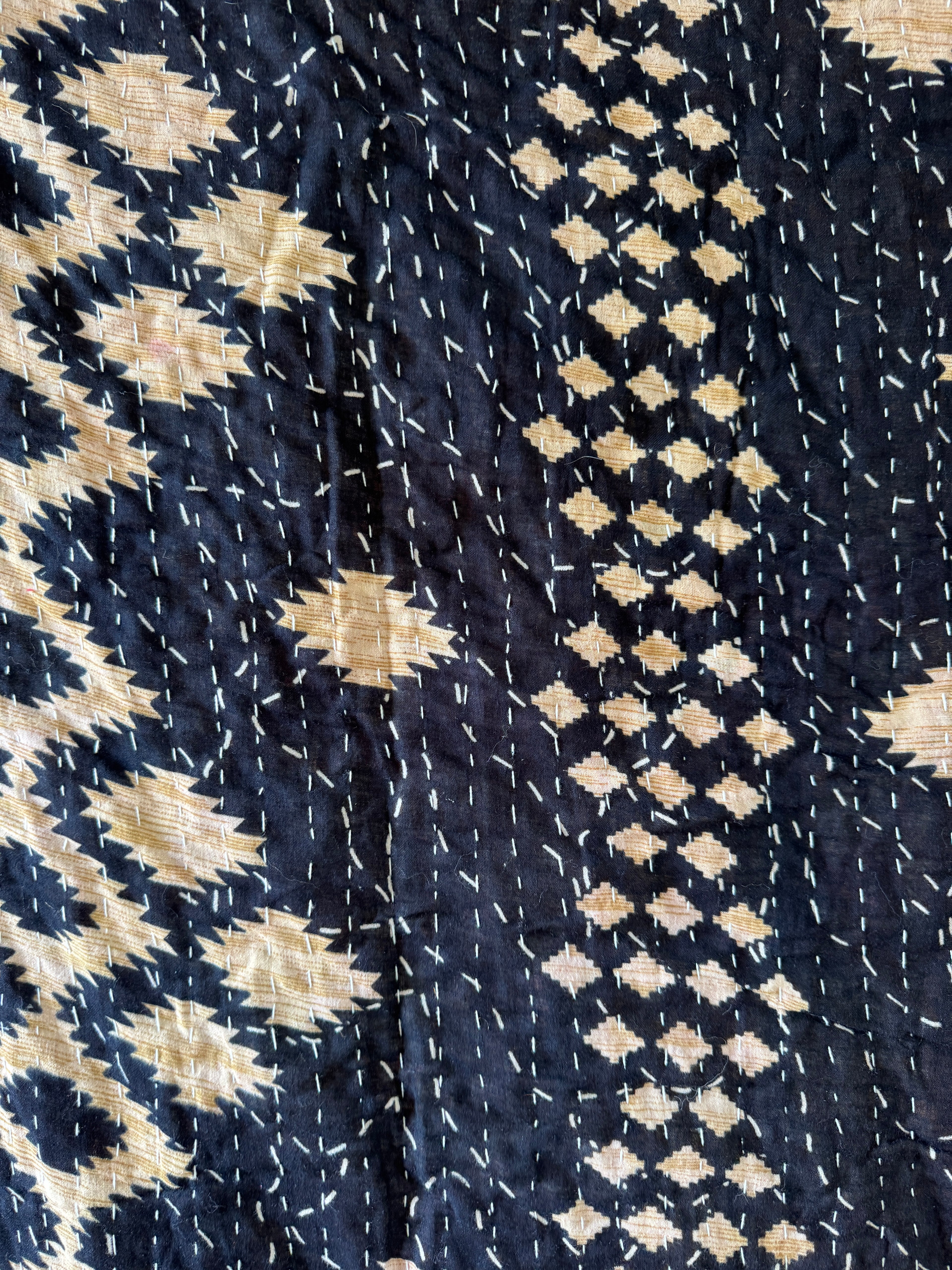 Kantha quilt - BIG stitch 24