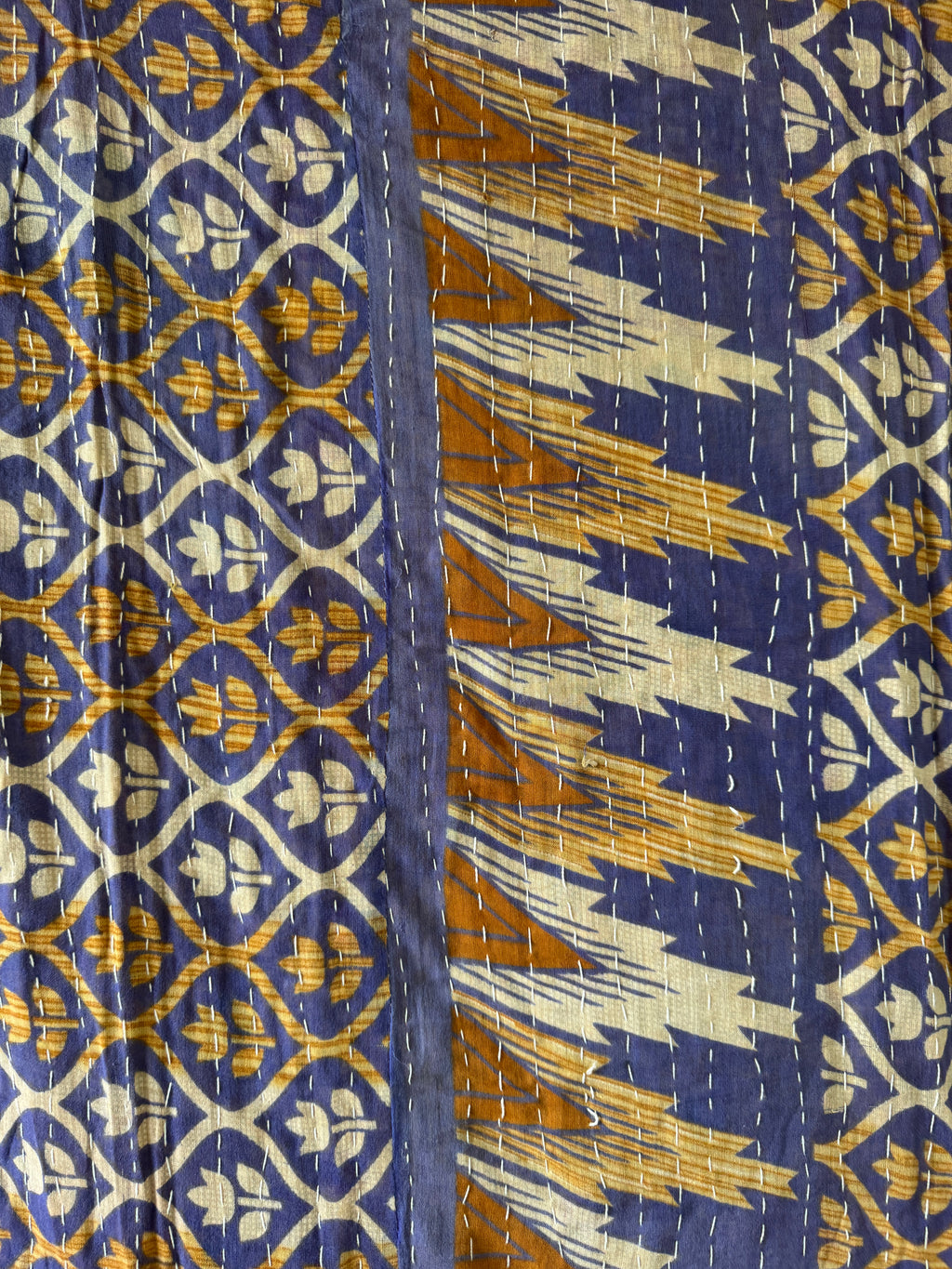 Kantha quilt - BIG stitch 23