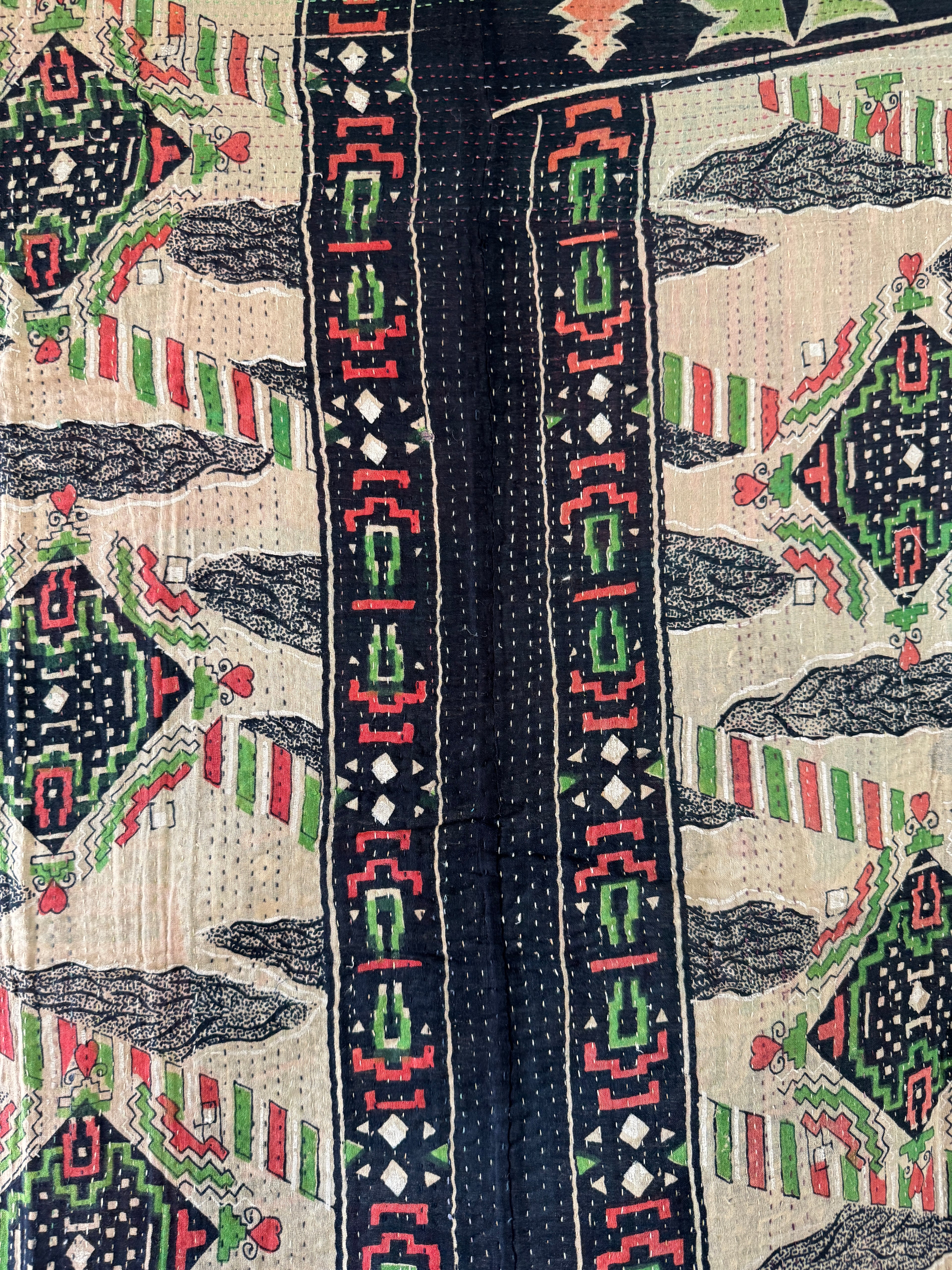Kantha quilt - Fine stitch 25