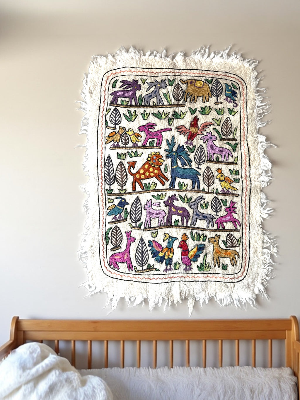 Embroidery Rug felt wool BIG - Animals 5