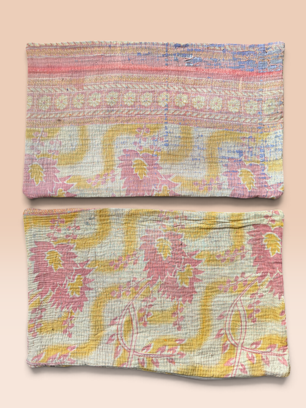 Kantha Cushion cover - Set of 2 (pastel)