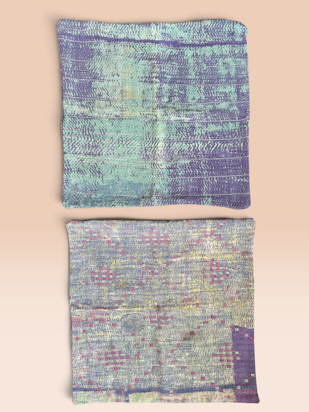 Kantha Cushion cover - Set of 2 (purple)